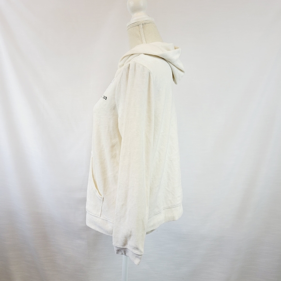 Hale Bob Cream Velour Hoodie size Large - Picture 8 of 12